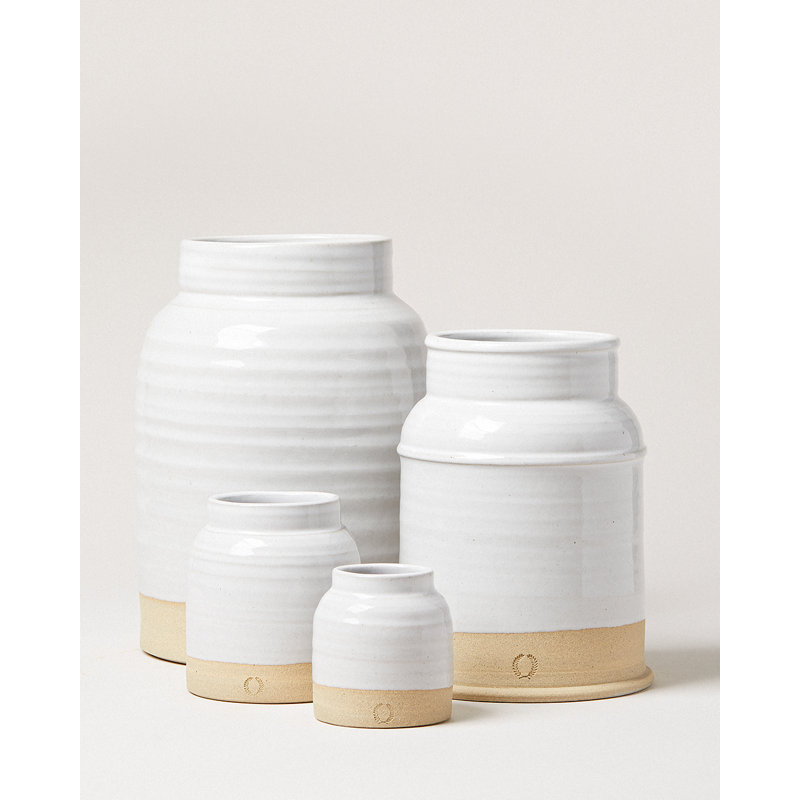 Milk Stoneware Table Vase, Large: 8" X 11.5"