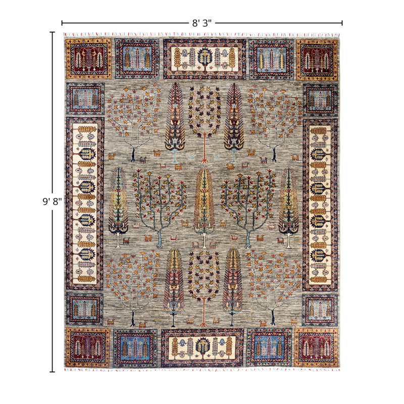 One-of-a-Kind Rectangle 8'3" X 9'8" Hand Knotted Area Rug
