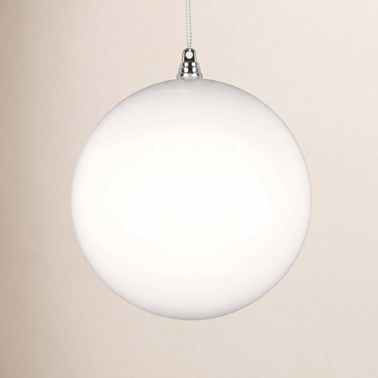 Linita 6" Shatterproof Bauble, White