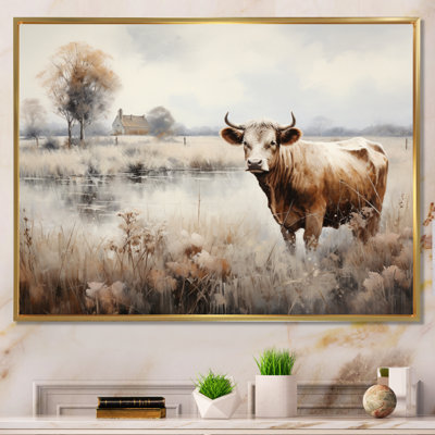 Cow In The Meadow II - Animals Wall Decor