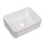 Lavabo vasque de salle de bain en céramique blanche 16 po x 12 po - Installation de teinture rectangulaire blanche moderne