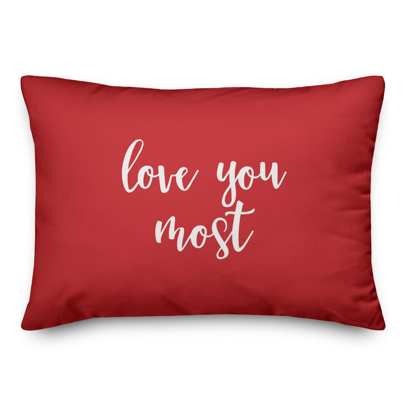  Coussin Love You Most, Rouge