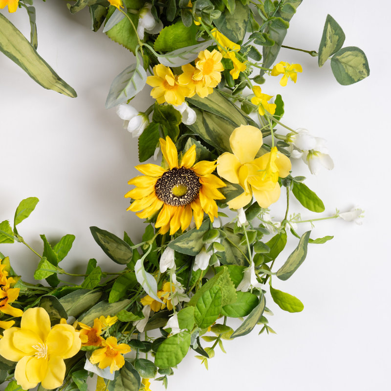 55cm Yellow Sunflower Wreath