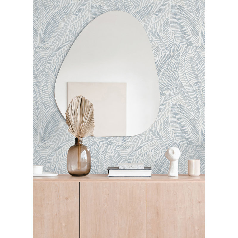 Rouleau de papier peint L 33 pi x l 20,5 po Eline Botanical, Bleu