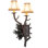 12" Wide Pinewood 2 Light Left Wall Sconce