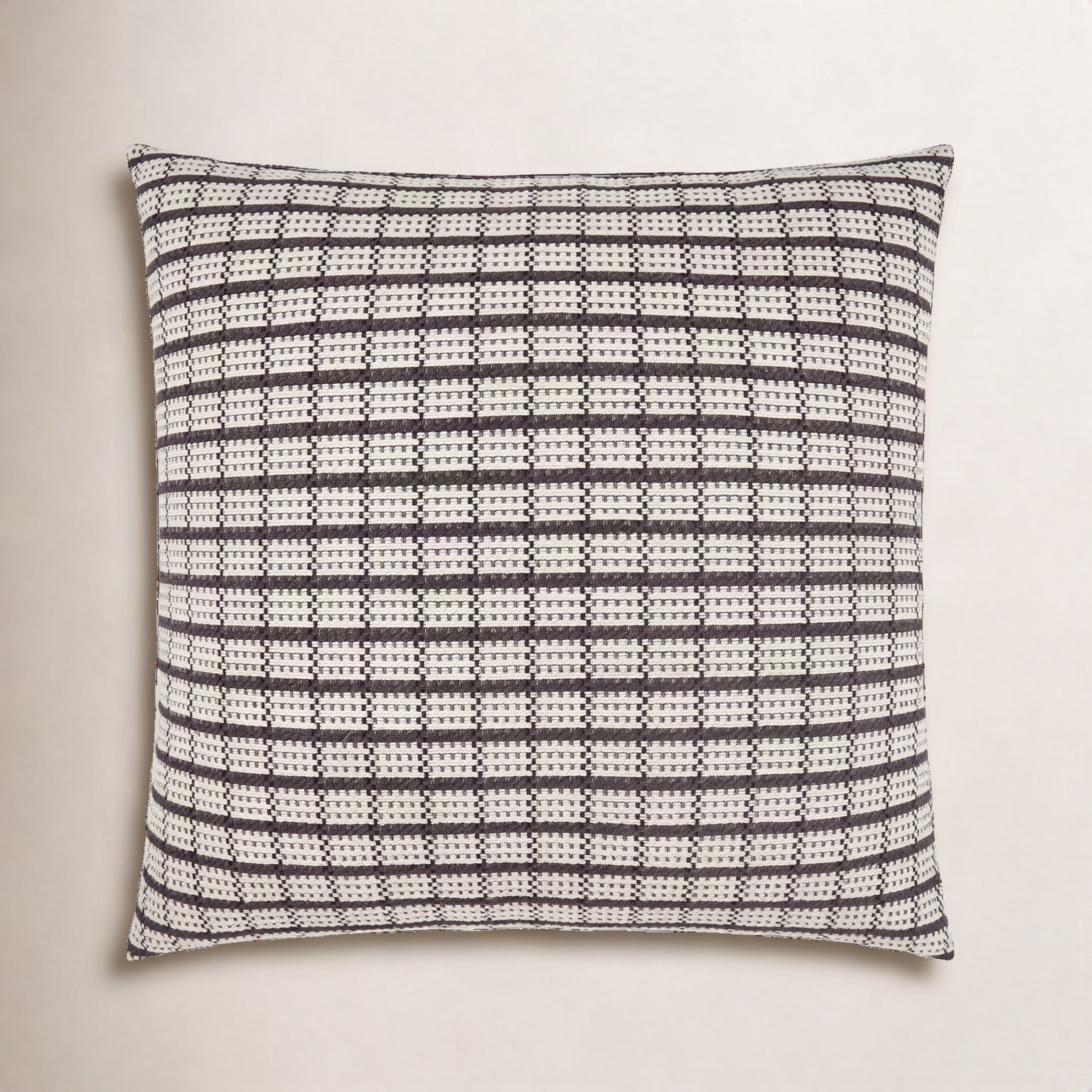 Grazino Plaid Throw Pillow, Graphite, Square 22"