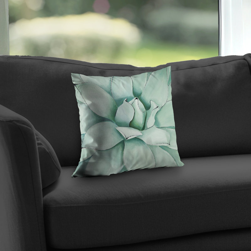 Succulent Closeup - Floral Kitchen Poly Twill Throw Decor