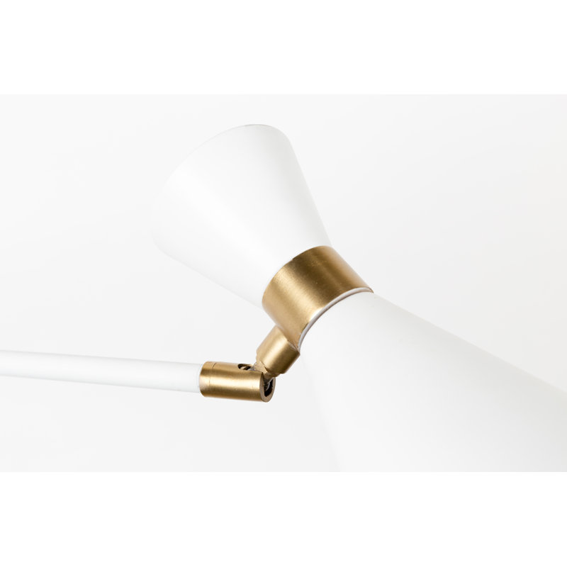 Bras pivotant à 2 lumières Shady, Blanc
