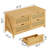 Rattan Wooden Coffee Table, 4 Drawers Cocktail Table With Storage-1981475550-1982473441