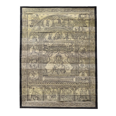 Naissance de Ganesha | Pattachitra, peinture sur feuille de palmier