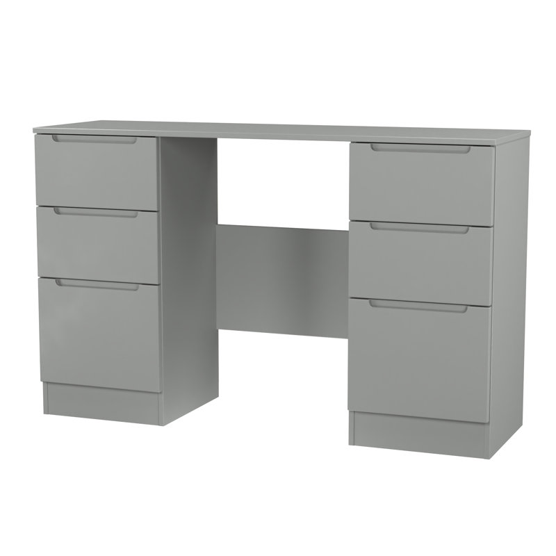 Taila Double Pedestal Desk, Gray