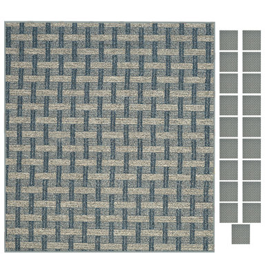 Ensemble de tapis intérieur / extérieur en polyester touffeté à la machine Quance