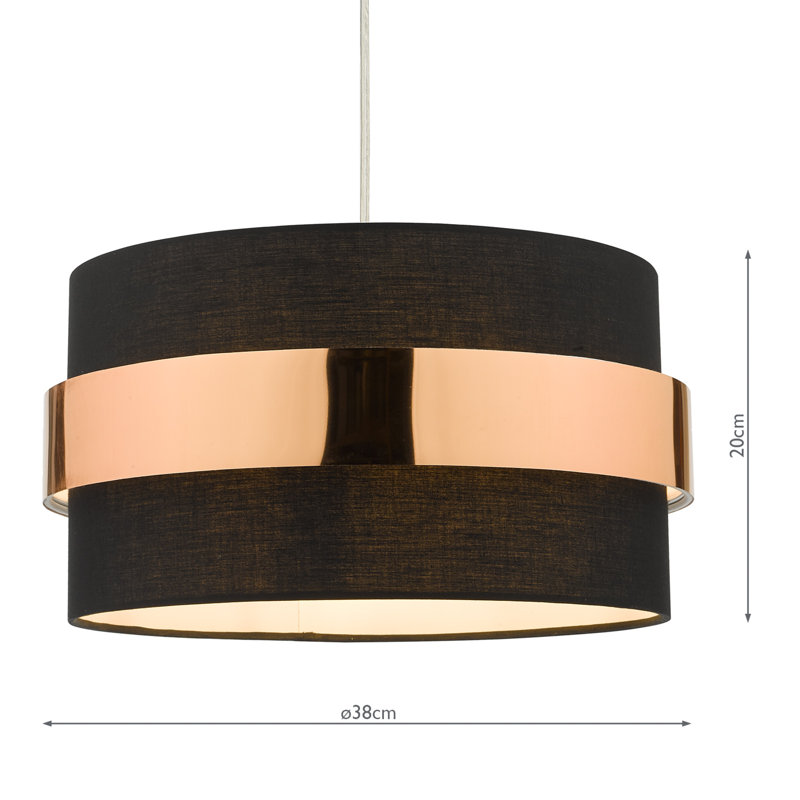 - Light Drum Pendant, Black/Copper