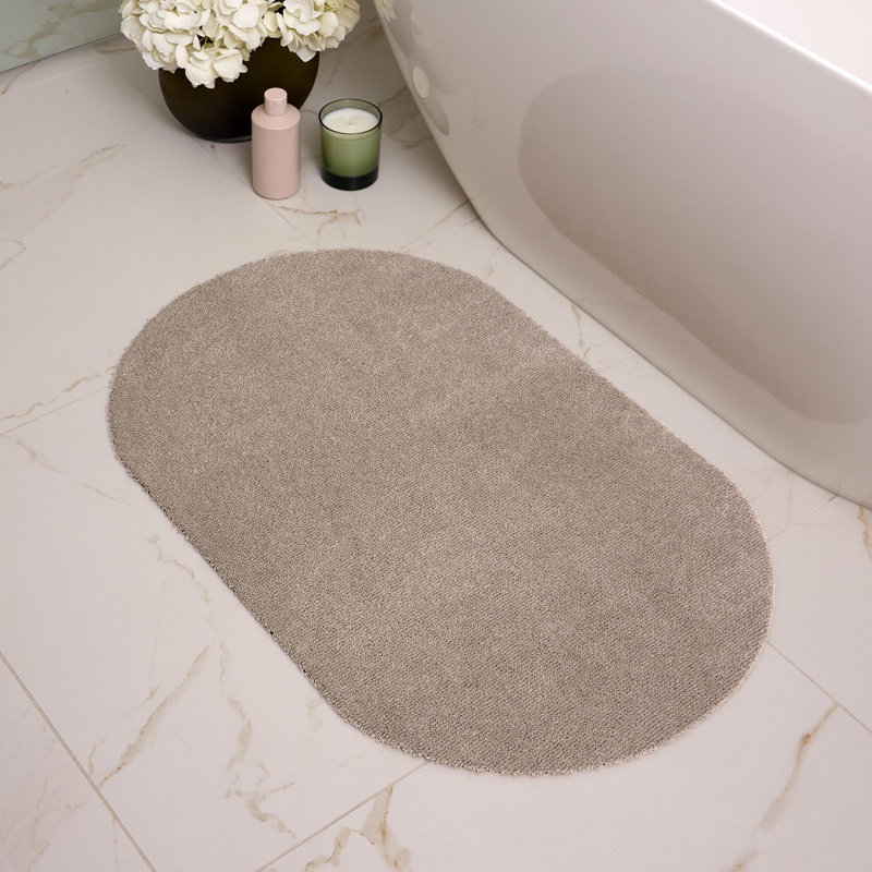 My Mat Soft Bathroom Oval bath mat, Beige