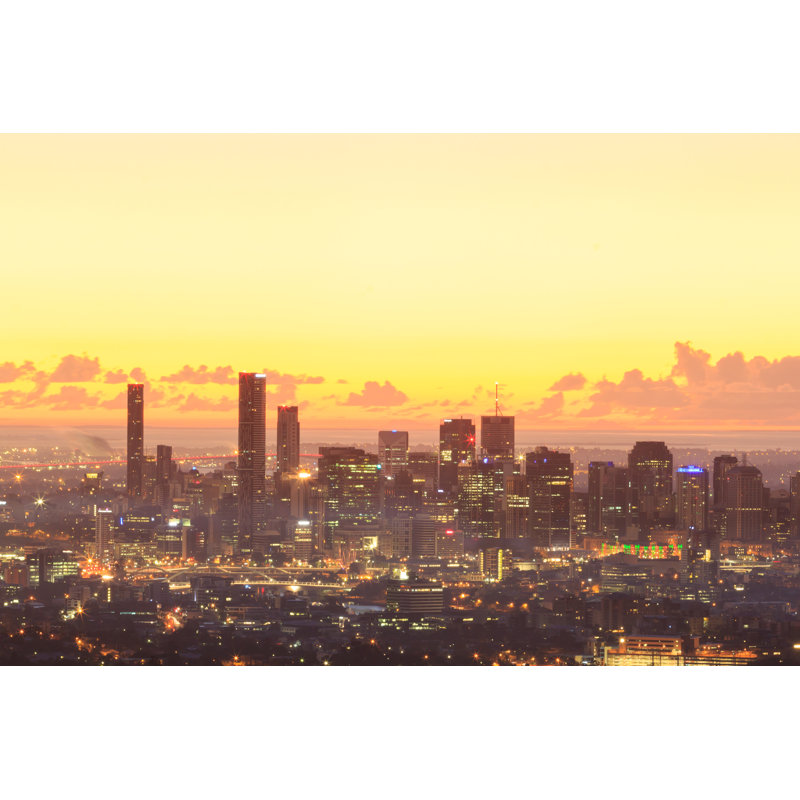 Brisbane City - Wrapped Canvas Print, 20cm H x 30cm W