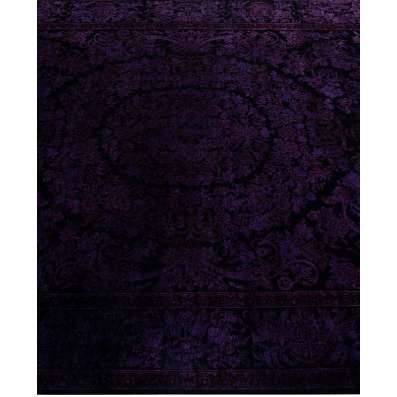 Overdyed One-of-a-Kind 4' 1" X 6' 5" Hand Knotted Area Rug