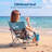 Lightweight Folding Beach Chair for Adults – 5 Reclining Positions, Lay Flat, Cup Holder, Phone Pocket, Towel Bar – Portable Outdoor Furniture for Camping, Festivals, Travel