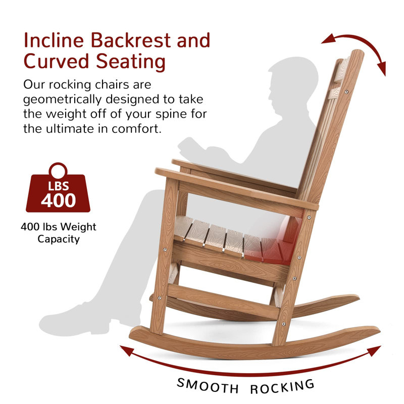 Chaise berçante d'extérieur Sebasco, Teck