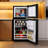 3.5 Cu.Ft Mini Fridge Double Door Small Refrigerator With Freezer, 7 Level Adjustable Thermostat Removable Shelves-121090064