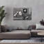 Art mural rétro paysage industriel traditionnel pensif-129093546