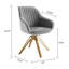Fauteuil pivotant en velours et or 23 po-818201840