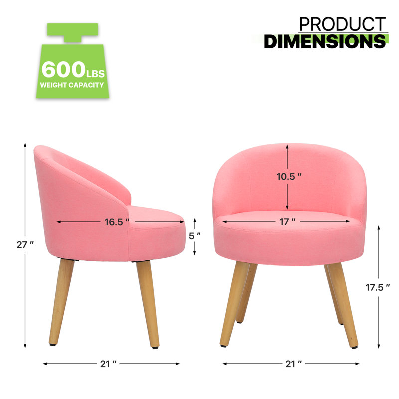 Tabouret de coiffeuse en bois massif avec dossier Franke pour le salon, la chambre à coucher, Rose