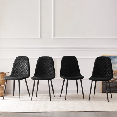 Penbrook Vintage Upholstered Suede Armless Dining Chair