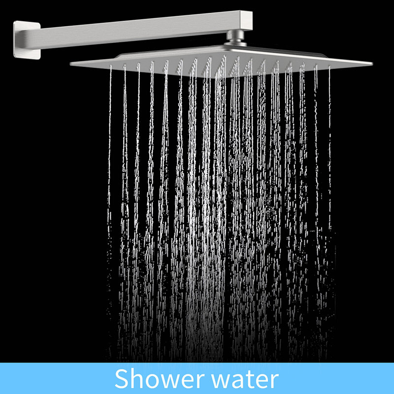 Shower System Shower Faucet Combo Set Wall Mounted With Rainfall Shower Head And Handheld Shower Faucet Finish With Valve Rough-In