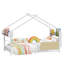 Twin Metal Canopy Bed Platform Storage House Bed
