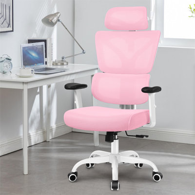 Chaise de travail ergonomique en filet avec appui-tête et repose-pieds Baram