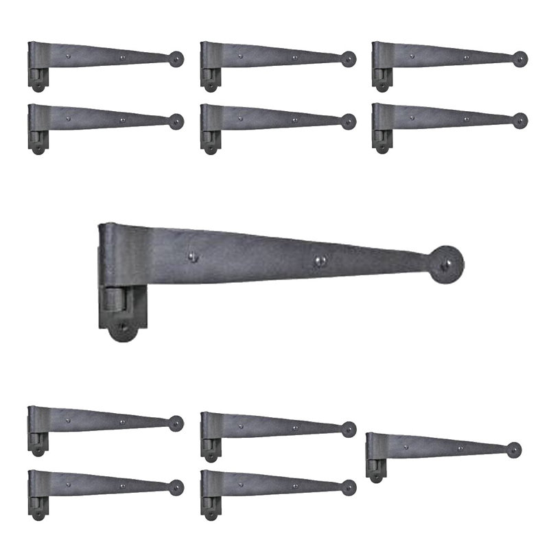 Charnière de porte simple à fixation en surface H 3,5 po x l 12 po