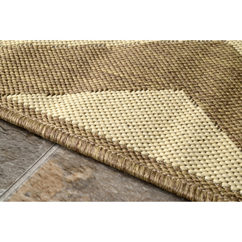 Tapis intérieur/extérieur taupe Paulita, Rectangle 7 pi 10 po x 10 pi 10 po