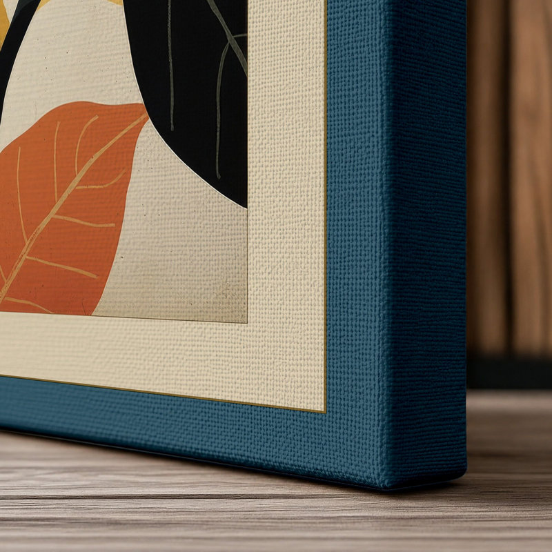 Radiance Botanical - Wrapped Canvas, 18x12 - 45.7 x 30.5 cm, Teal Border