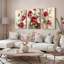Tableau élégant sur toile tendue, motif de bouquet floral (lot de 3)-1266801990