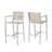 29.50" Barstools With Silver Rust-Proof Aluminum Frame, Grey Mesh, Set Of 2-1446582307
