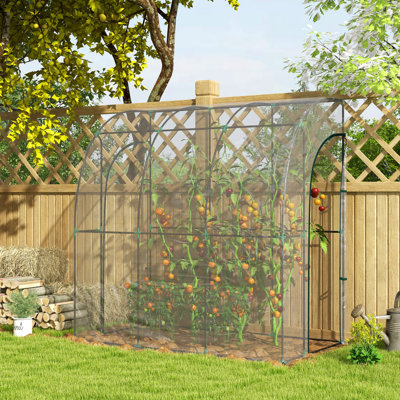 Carmelinda Walk-In Greenhouse Lean-to Greenhouse 214 x 118 x 212cm Clear