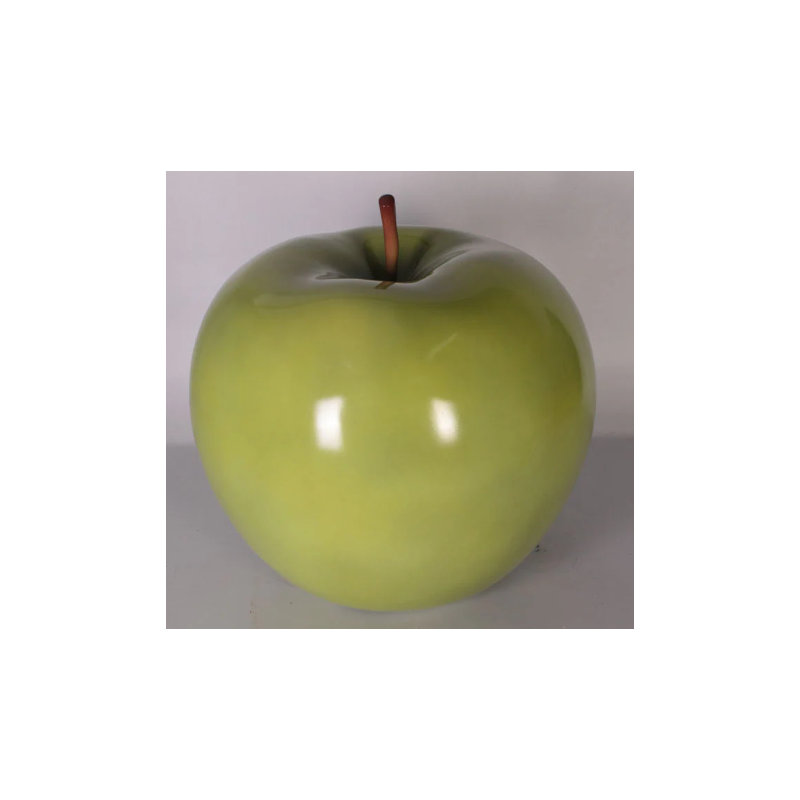 Grande statue de pomme verte surdimensionnée