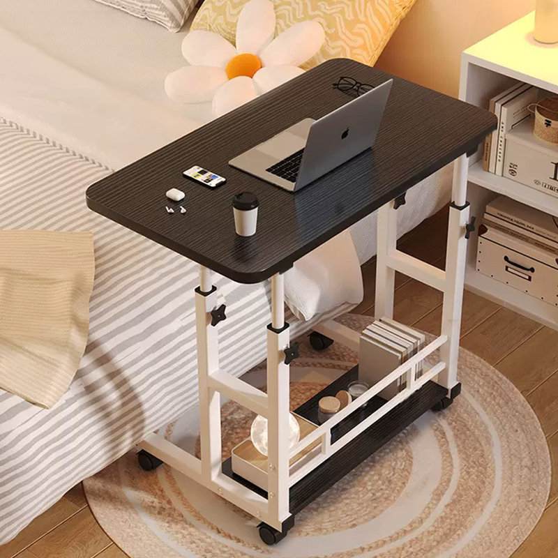 Adjustable Height and Modular Iron Computer Desk, Black