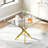 Glass Top Metal Base Dining Table-333366489