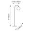 152cm Brushed Arched Floor Lamp