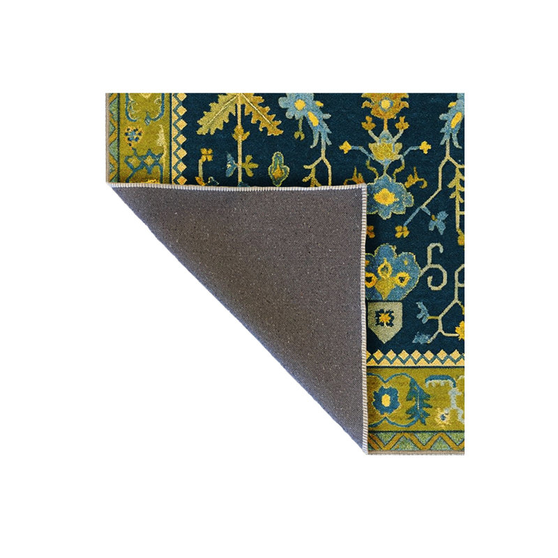 Tapis blanc tissé à motif lavable Mosso, 2' x 2'11"