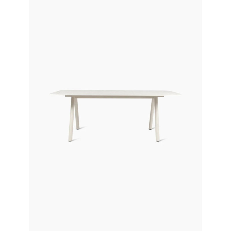 Kodo Outdoor Dining Table, Flint, 30'' H x 83'' W x 39'' D, Dune White