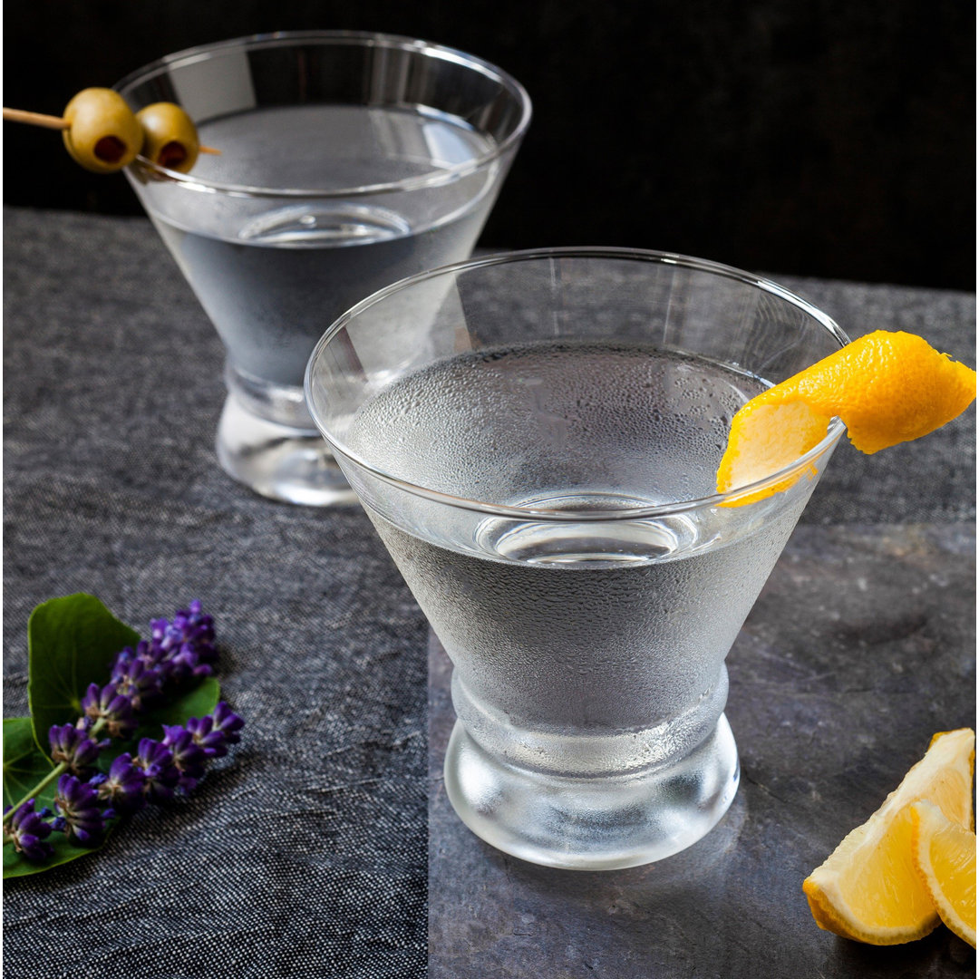 JoyJolt Afina Stemless Martini Glasses, 8oz. (Set of 4) JoyJolt