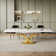 Edora 62.99'' to 94.48" Extendable Rectangular Sintered Stone Dining Table for 8-10