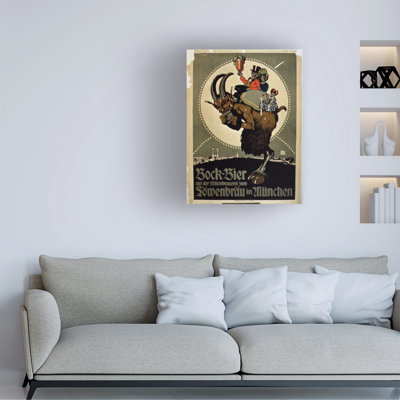 German School Bock Beer From Lowenbrau Brewery, Munich Canvas Art