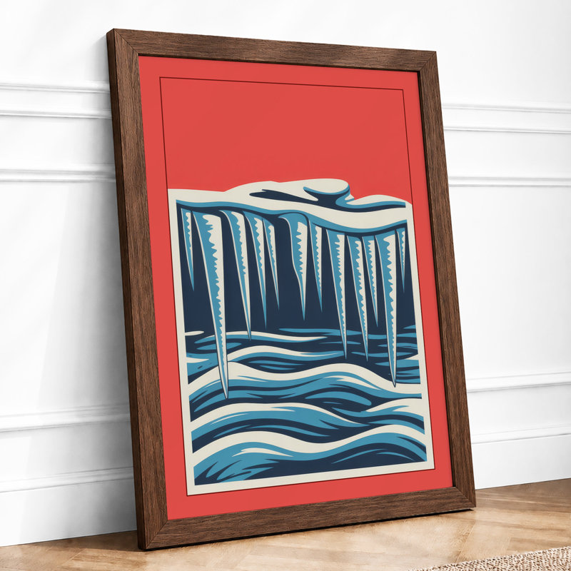 Stories Flow Modern - Framed Print, A1 - 84.1 x 59.4 cm, Walnut