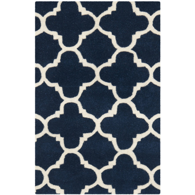 Teresita Hand Tufted Wool Geometric Rug, Rectangle 3' x 5'