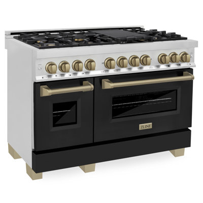 Cuisinière à gaz ZLINE autographe 48 po avec 7 brûleurs ZLINE