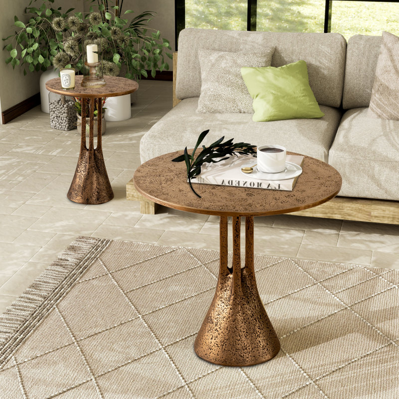 Round End Table, 22.05" H x 15.75" L x 15.75" W
