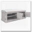 Banc de rangement avec 4 portes et tablettes réglables, coussin amovible-1447299509